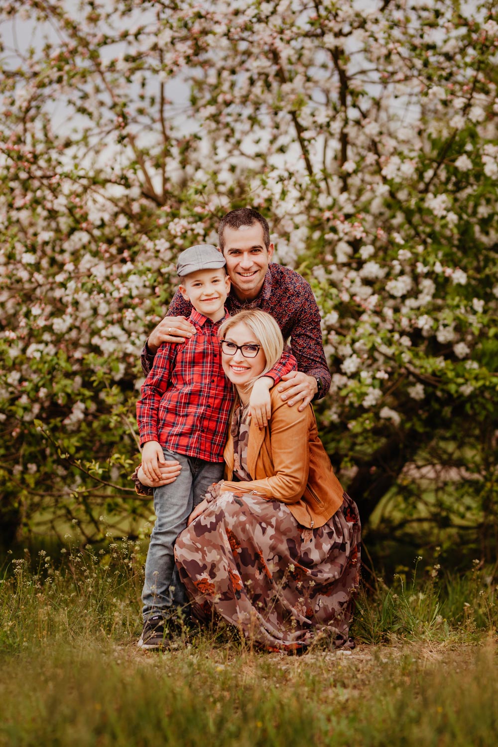 Sesja rodzinna w lesie, Justyna, Mikołaj i Błażej