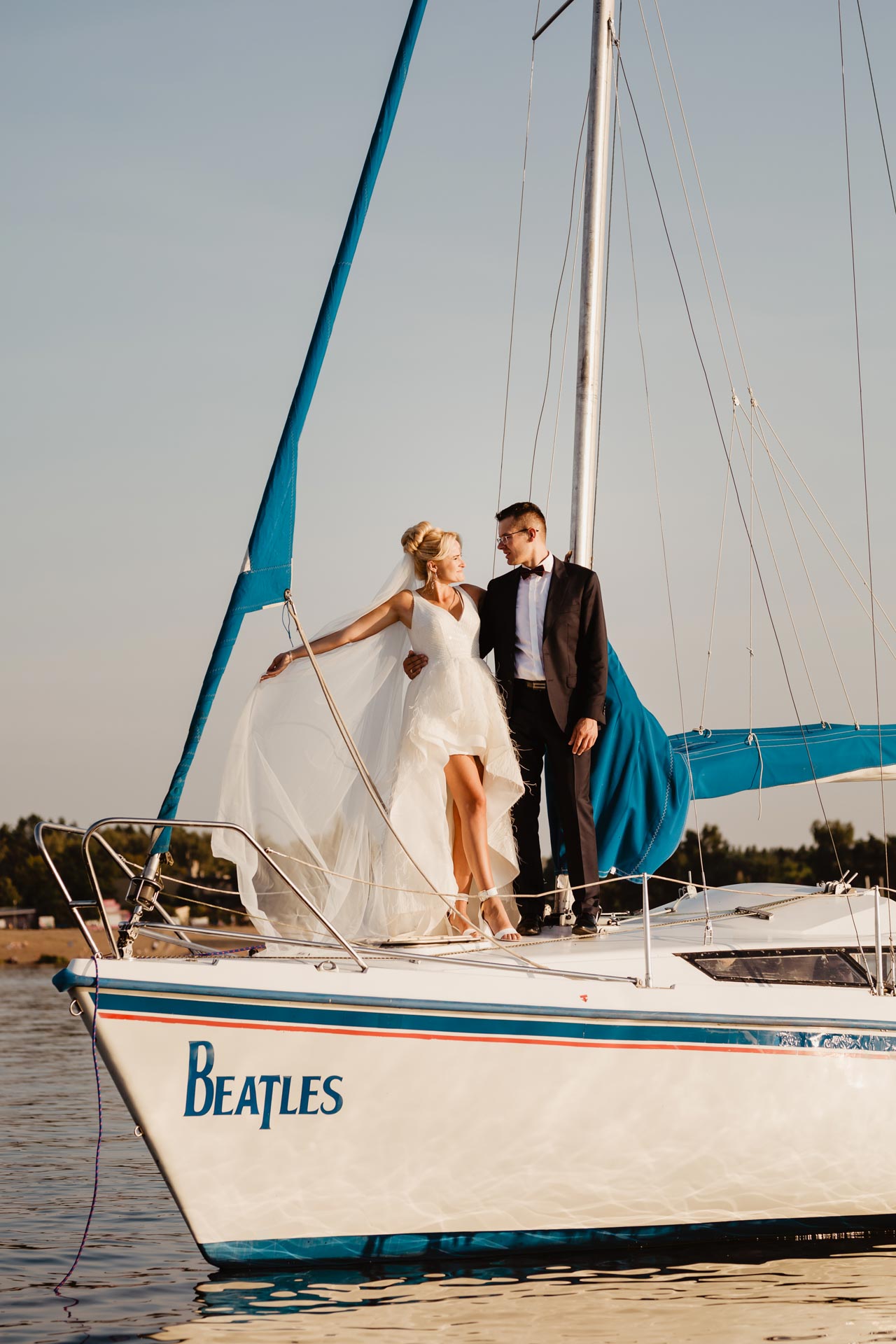 Sesja ślubna na jachcie | Ania i Czarek