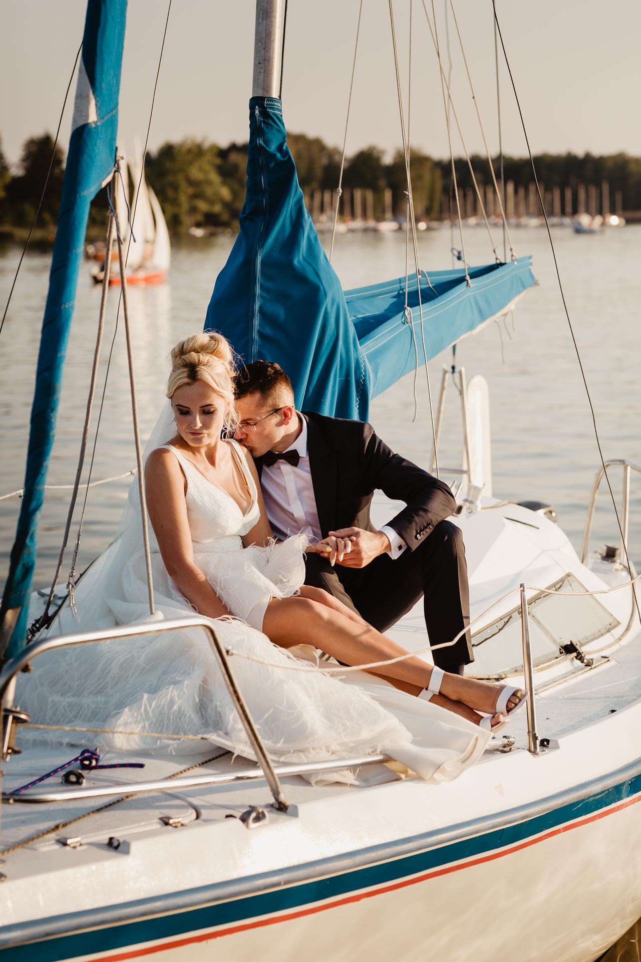Sesja ślubna na jachcie | Ania i Czarek
