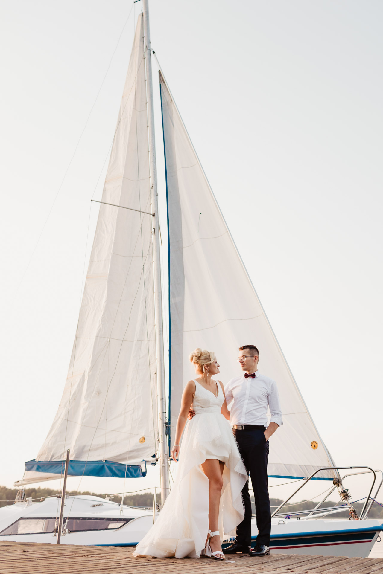 Sesja ślubna na jachcie | Ania i Czarek