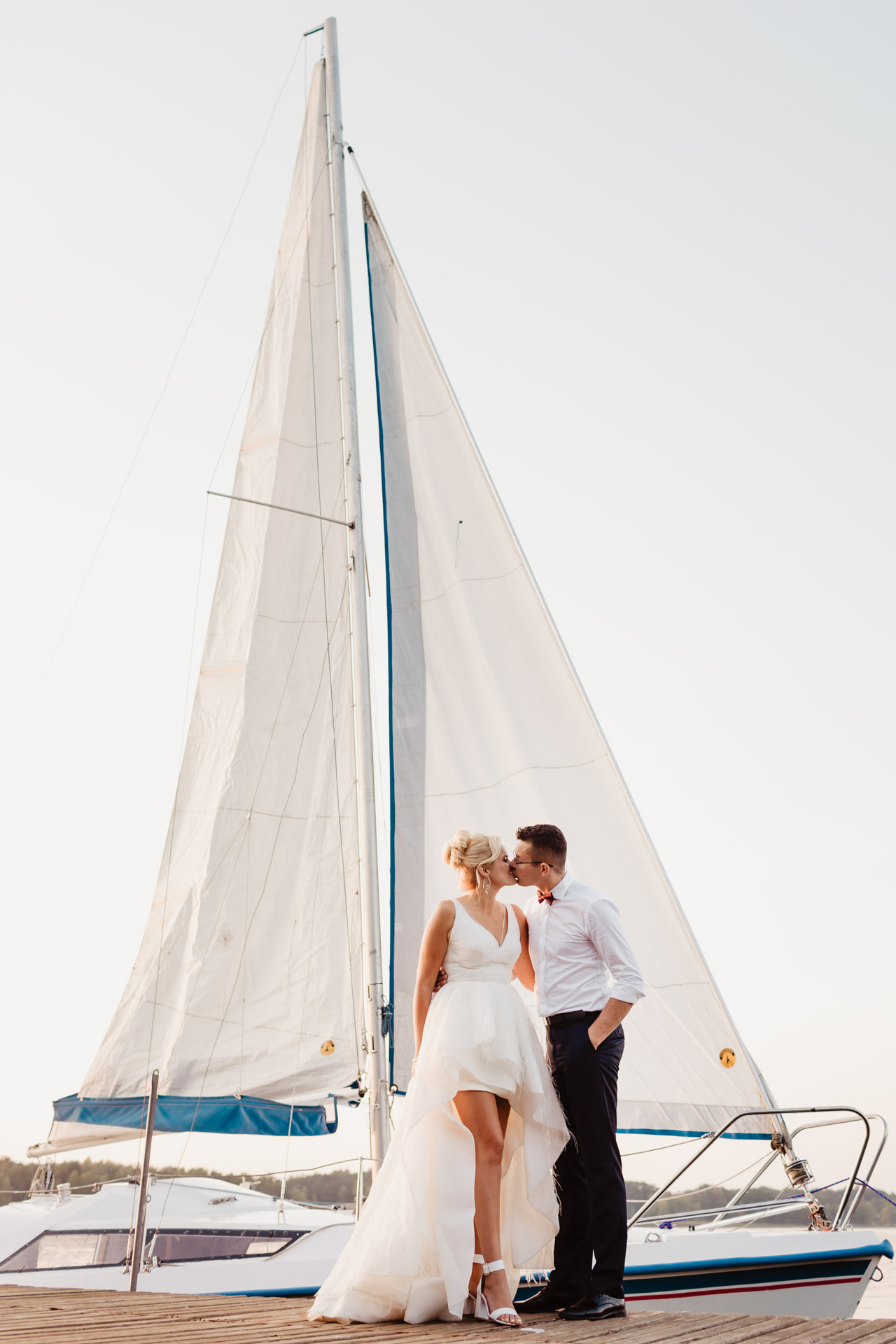 Sesja ślubna na jachcie | Ania i Czarek