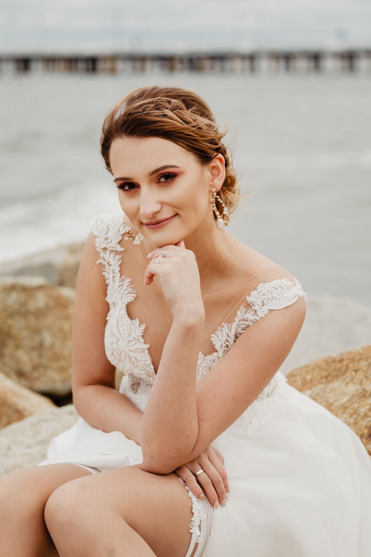 Sesja ślubna nad morzem Patrycji i Arka | Klif Orłowski